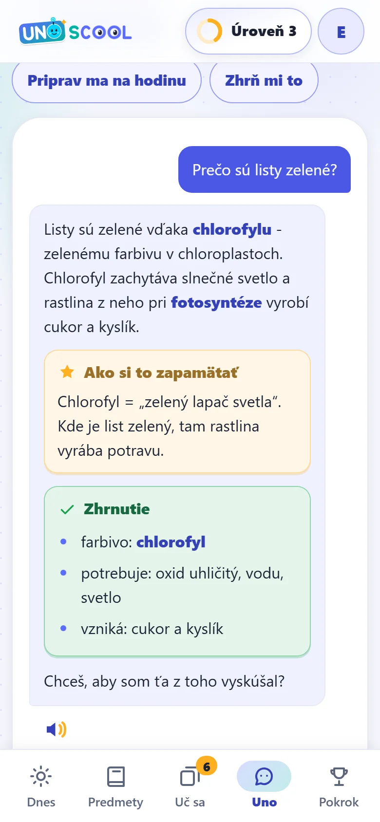 Uno vysvetľuje s tipom a zhrnutím