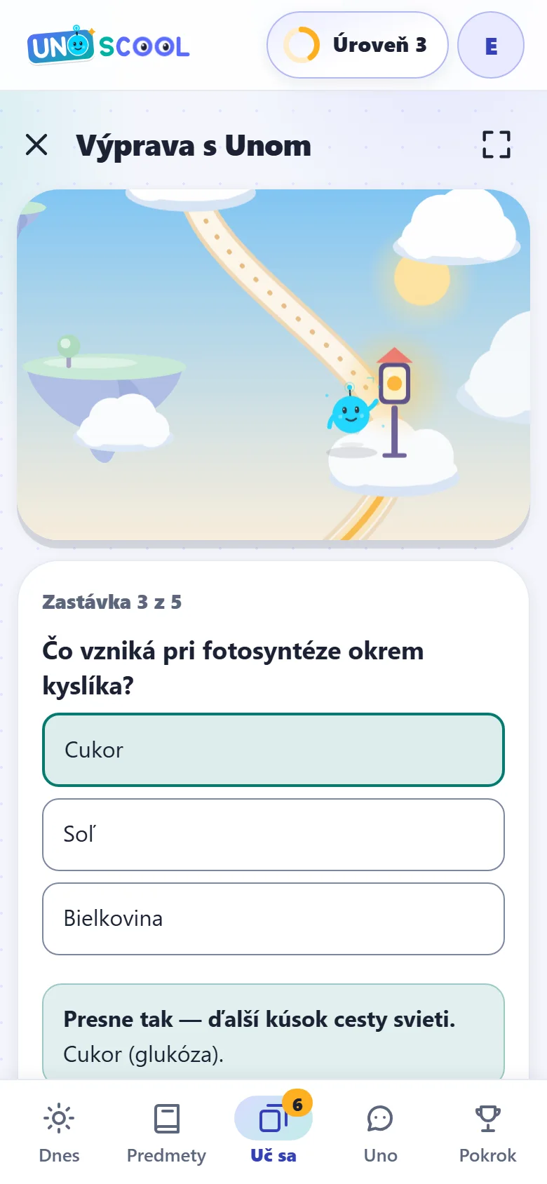 Výprava s Unom: správna odpoveď rozsvieti lampáš
