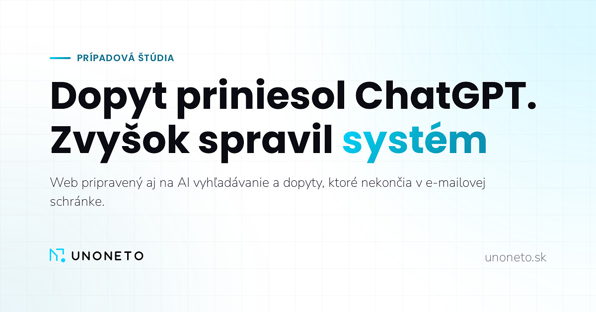 Prvý dopyt priniesol ChatGPT. Zvyšok spravil systém