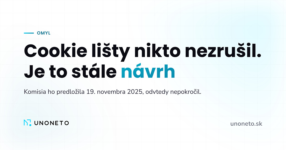 Cookie lišty EÚ nezrušila. Návrh leží od novembra 2025