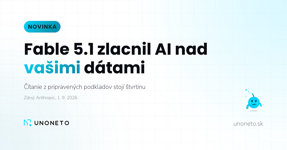Fable 5.1 zlacnil AI nad vašimi dátami. Háčik je inde