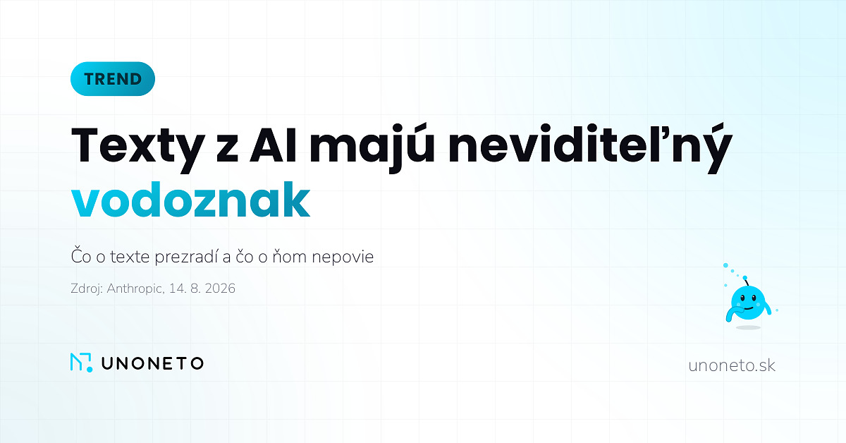 Texty z AI majú vodoznak. Čo povie a čo nepovie