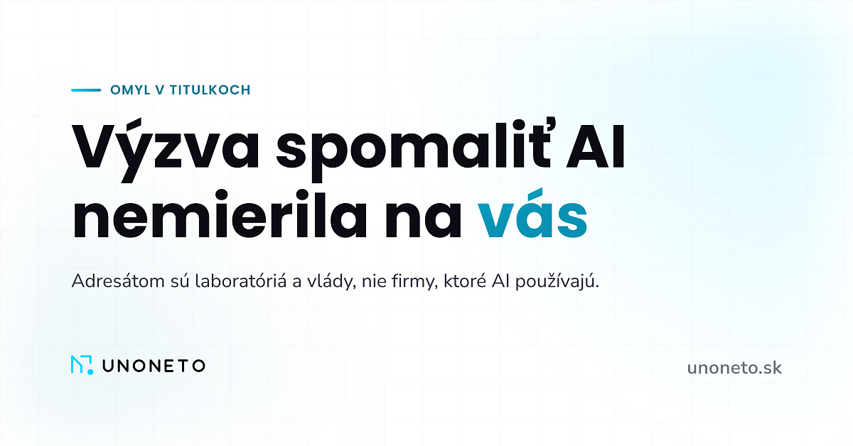 Výzva spomaliť AI nemierila na firmy, ktoré ju používajú