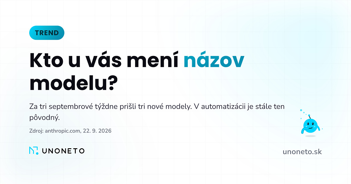 V automatizácii máte napísaný názov modelu. Kto ho mení?